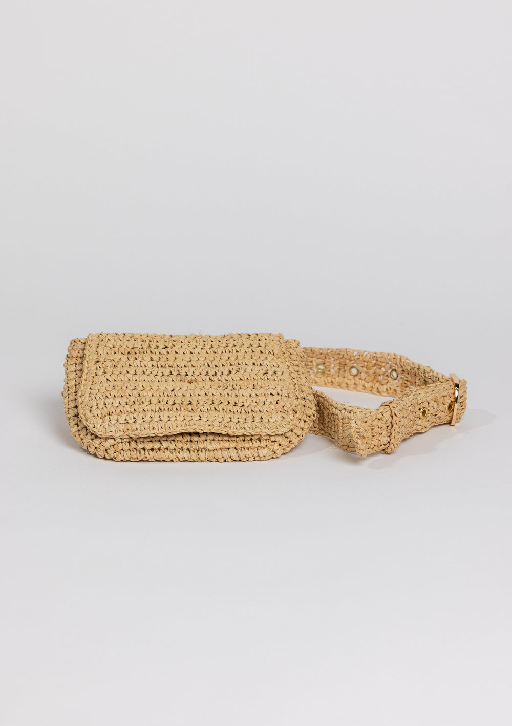 Hat Attack Straw Belt Bag
