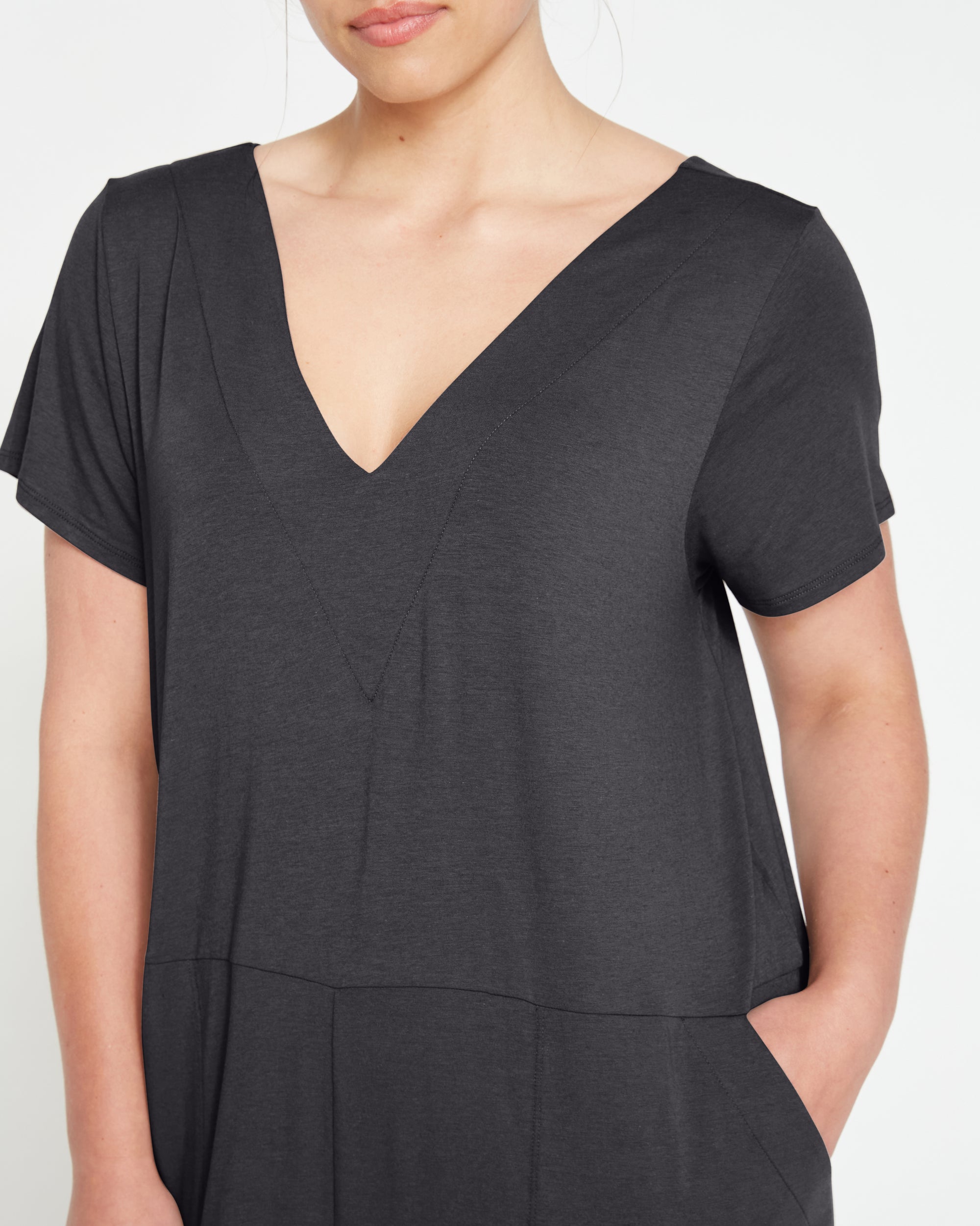 UltimateS Jemma V Neck Jumpsuit - Black