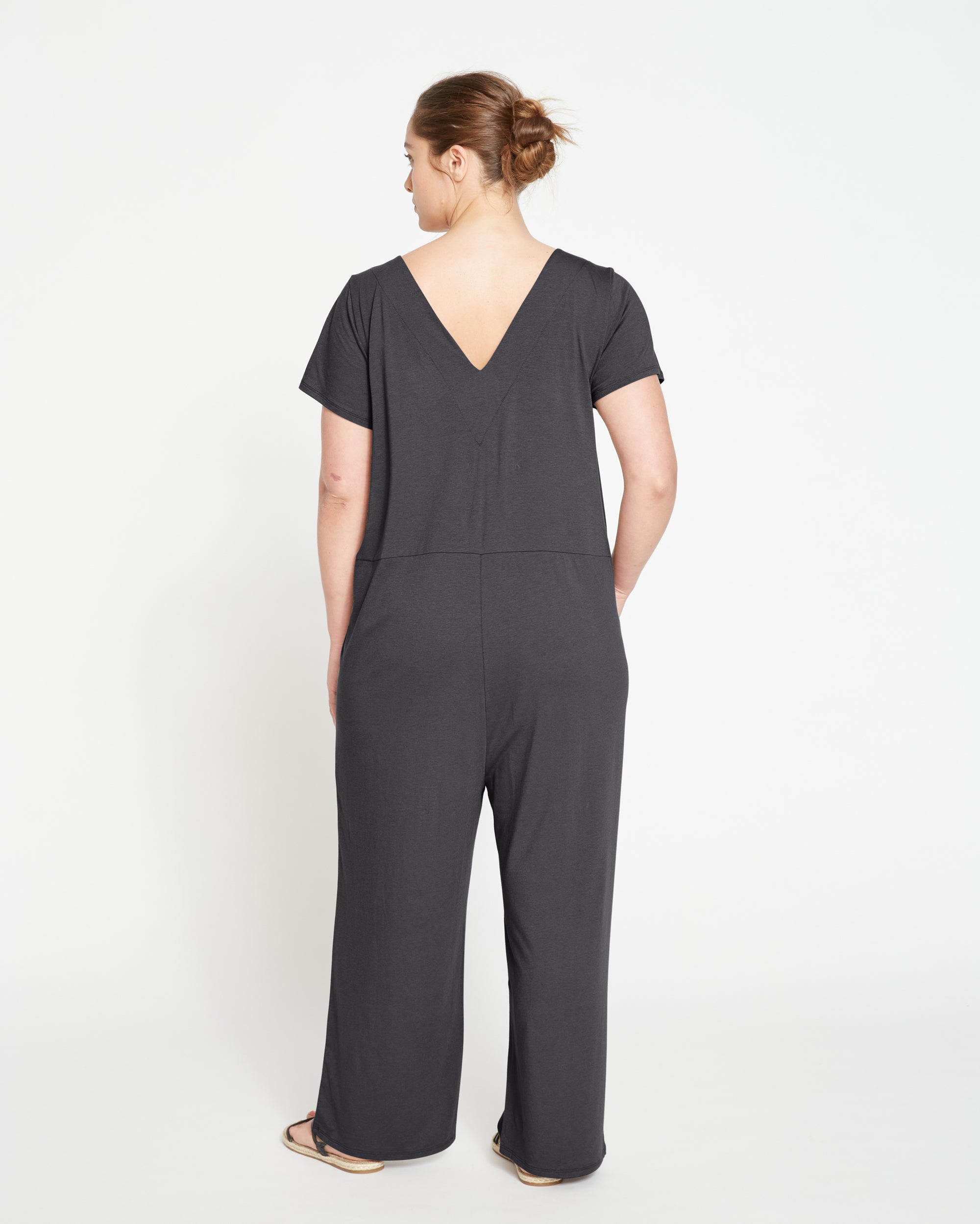 UltimateS Jemma V Neck Jumpsuit - Black