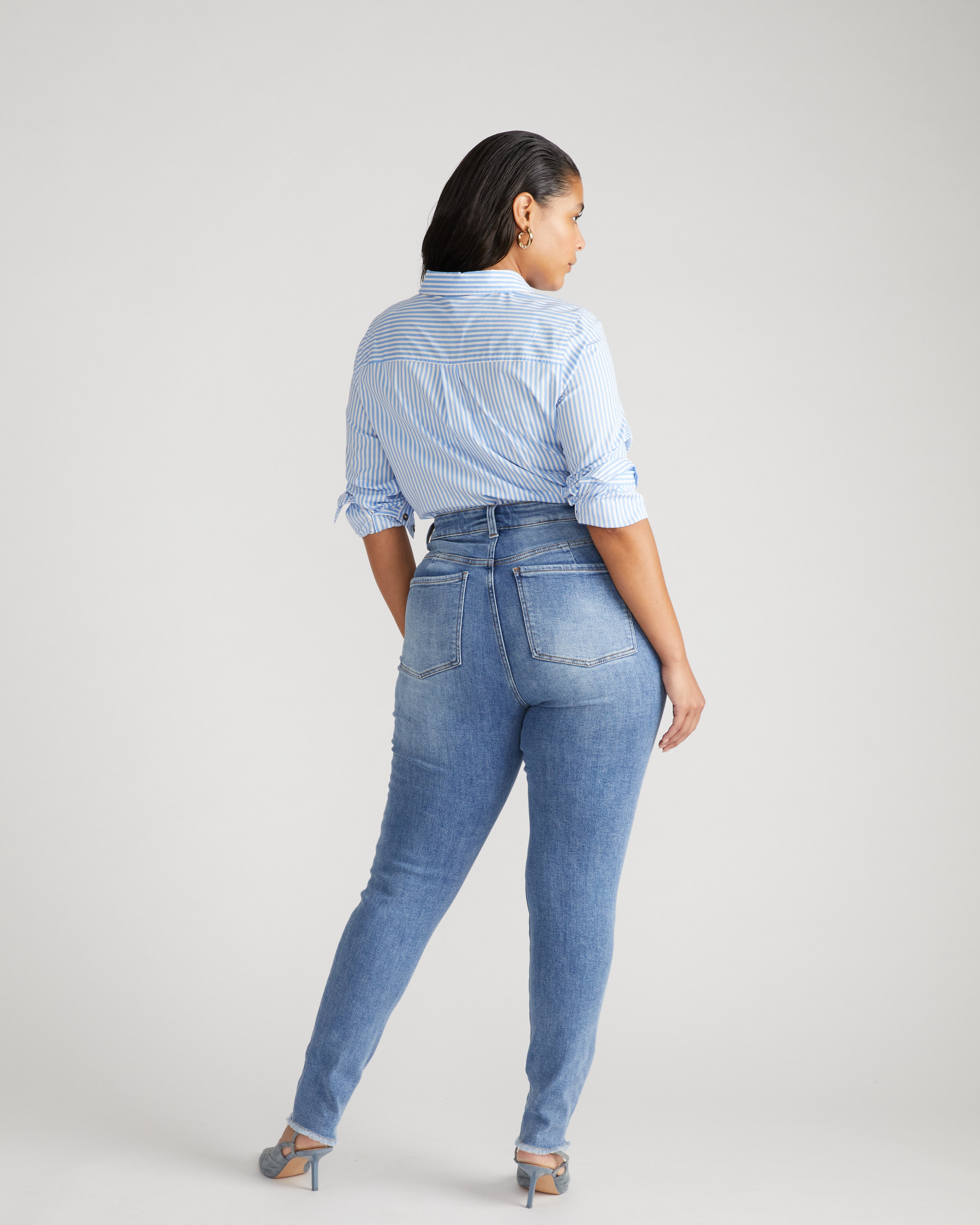 Joni High Rise Curve Slim Leg Jeans 32 Inch - Bright Indigo