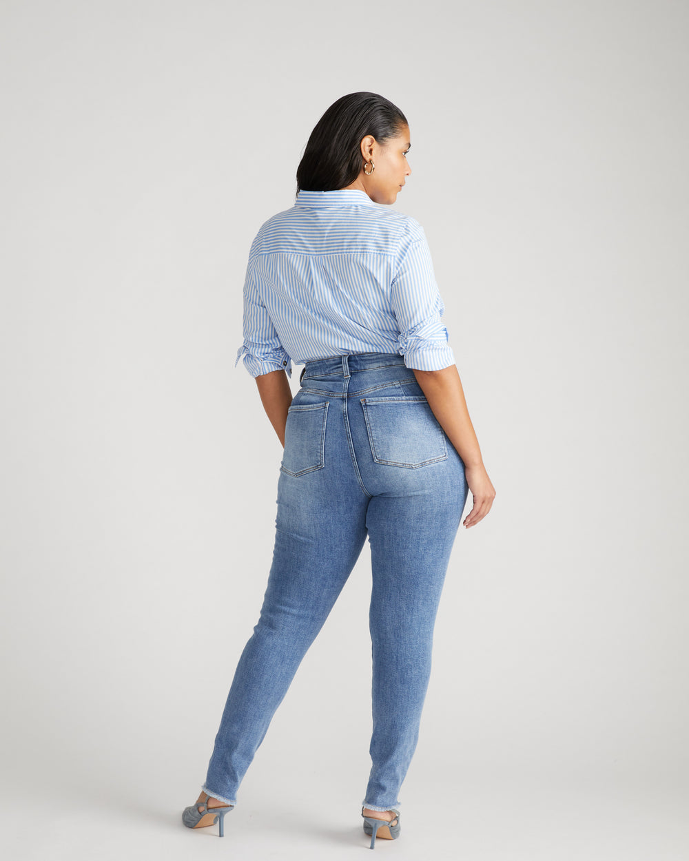 Joni High Rise Curve Slim Leg Jeans 32 Inch - Bright Indigo