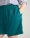 Juniper Linen Easy Pull-On Shorts - Aurora