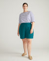 Juniper Linen Easy Pull-On Shorts - Aurora