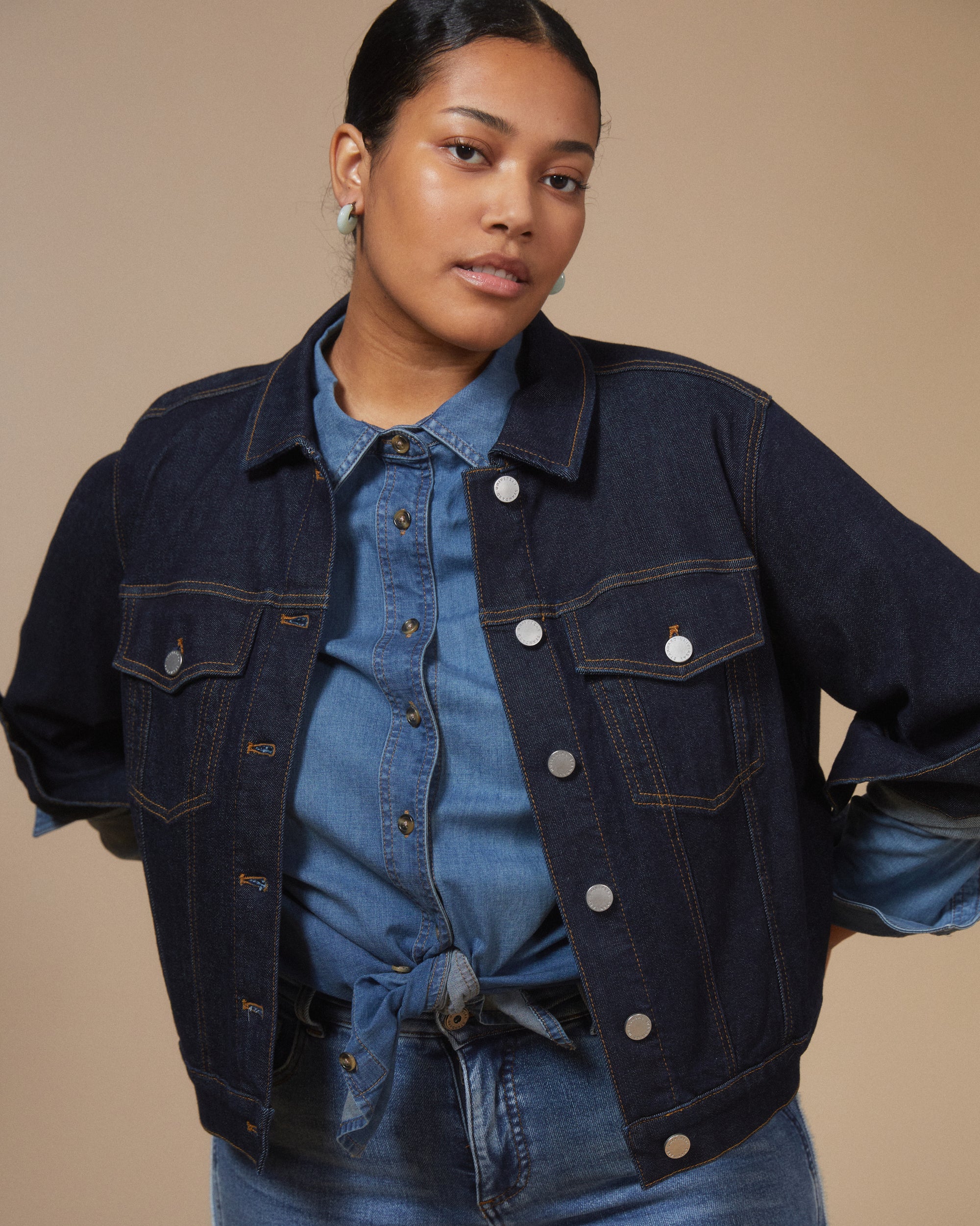 denim jean jacket dress Kelsey Denim Jacket