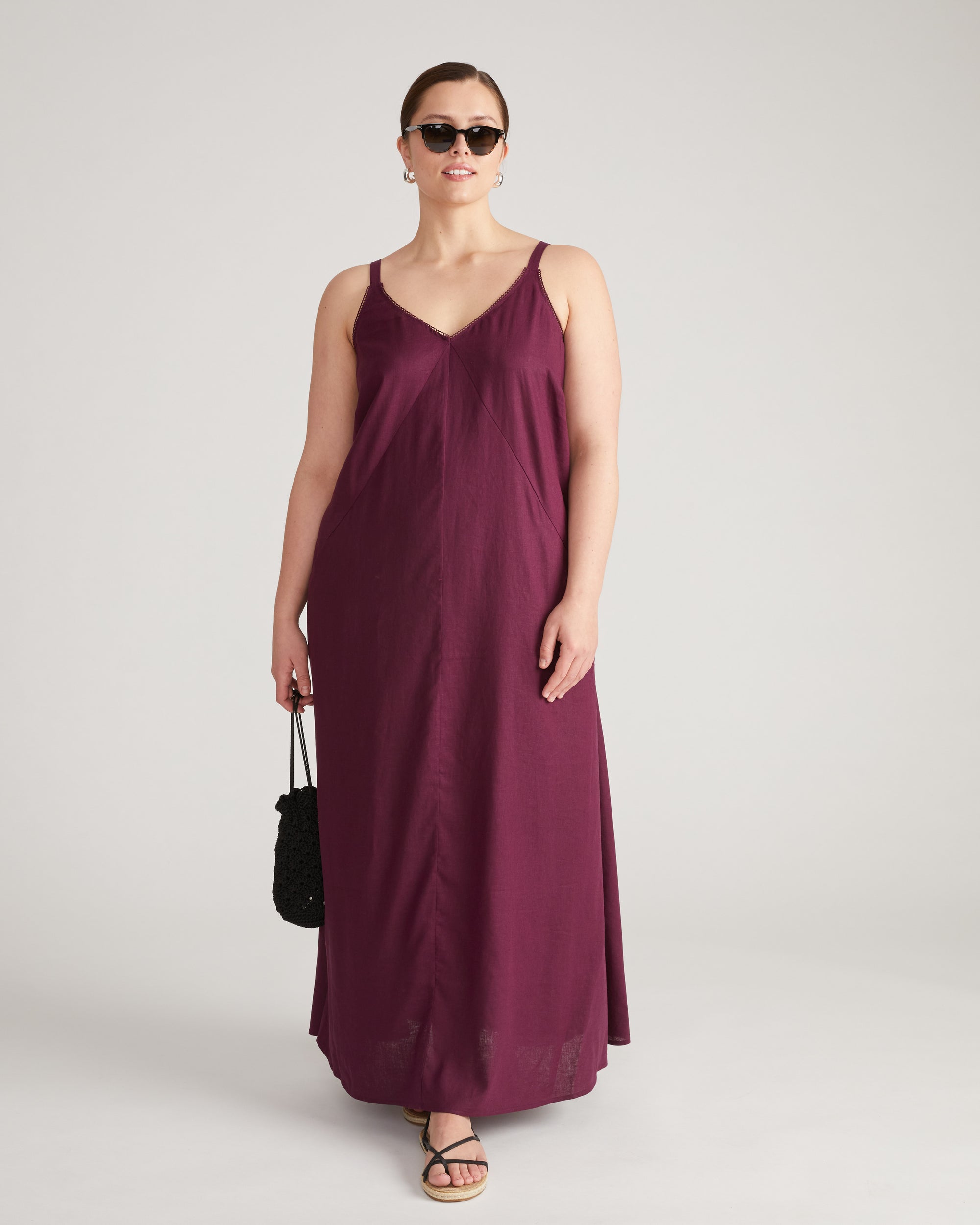 Kite Linen Dress - Acai | Plus Size & Straight Size Women's Fashion | Universal Standard
