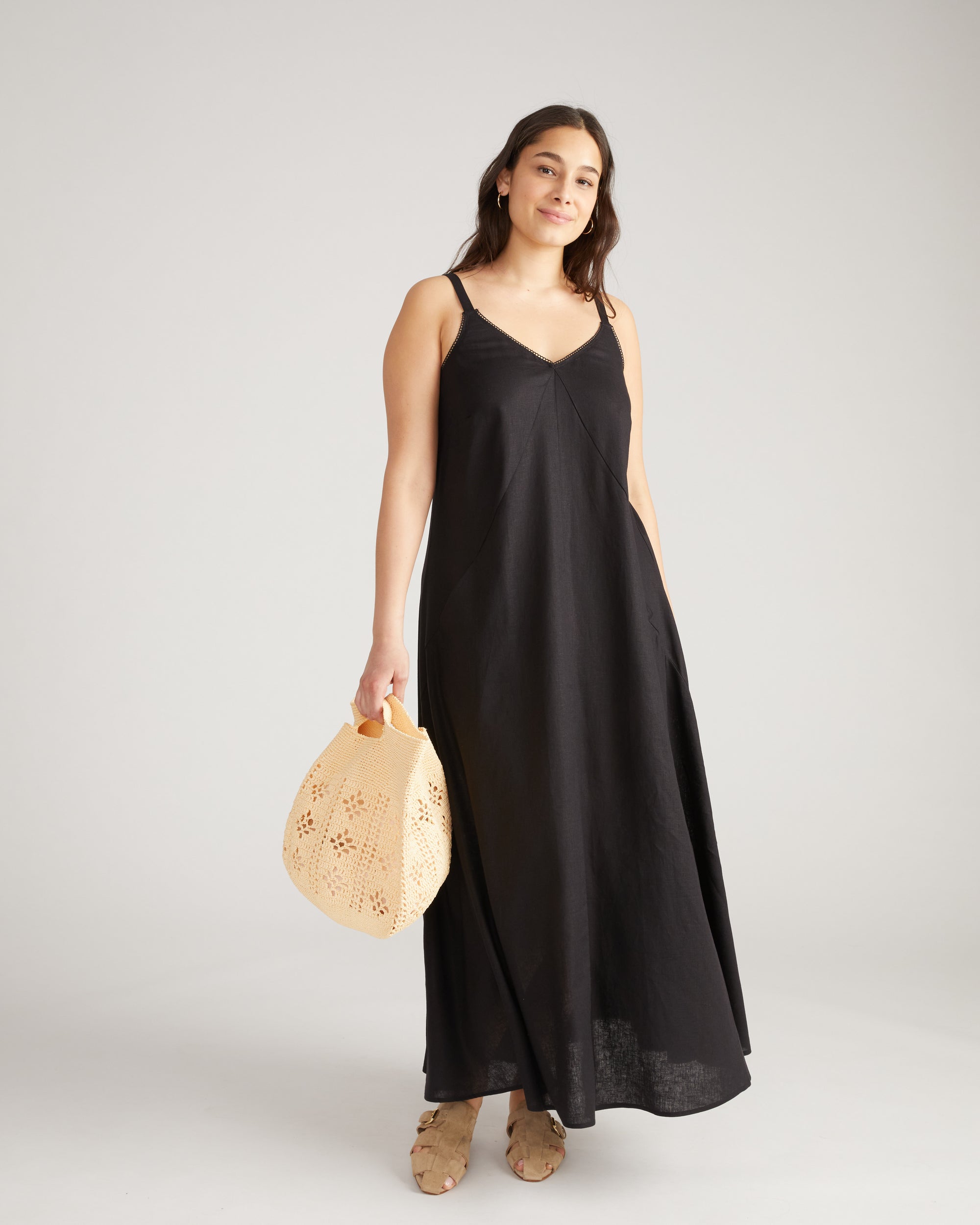 Kite Linen Dress - Black Universal Standard Kite Linen Dress - Black Universal Standard