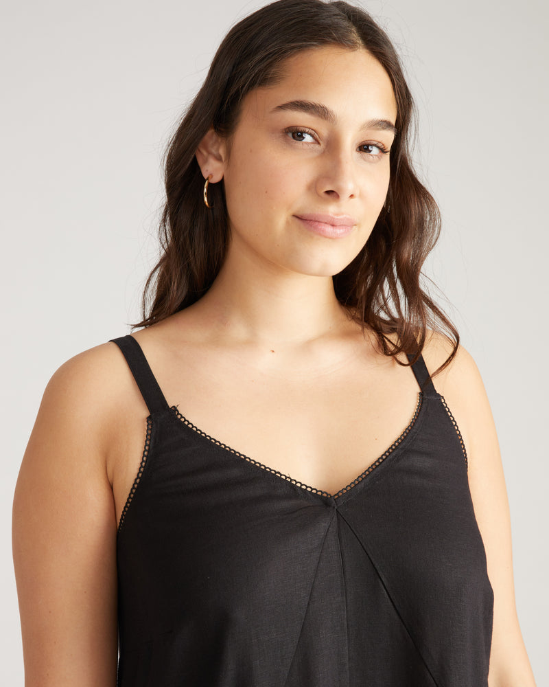 Kite Linen Dress - Black
