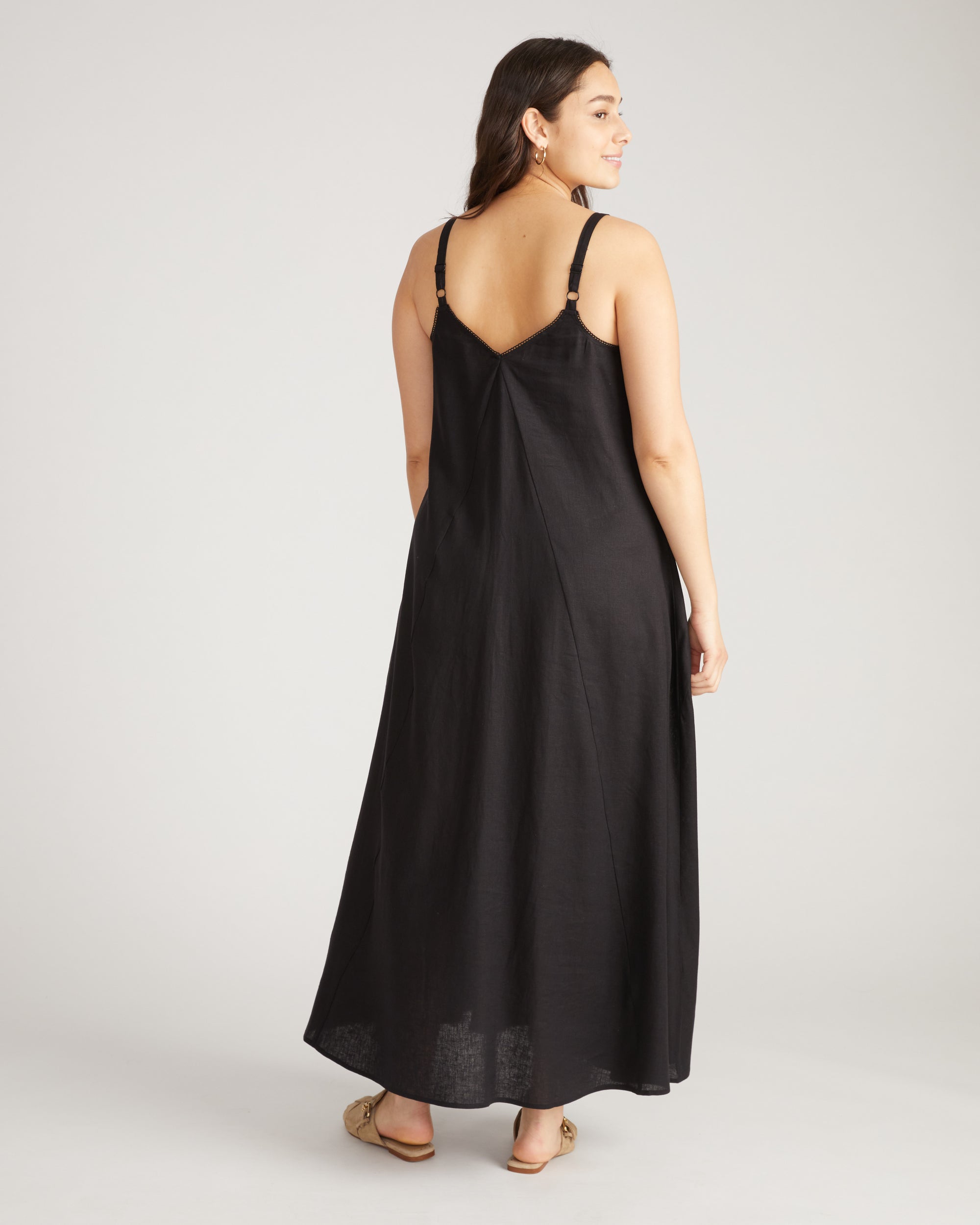 Kite Linen Dress - Black Universal Standard Kite Linen Dress - Black Universal Standard