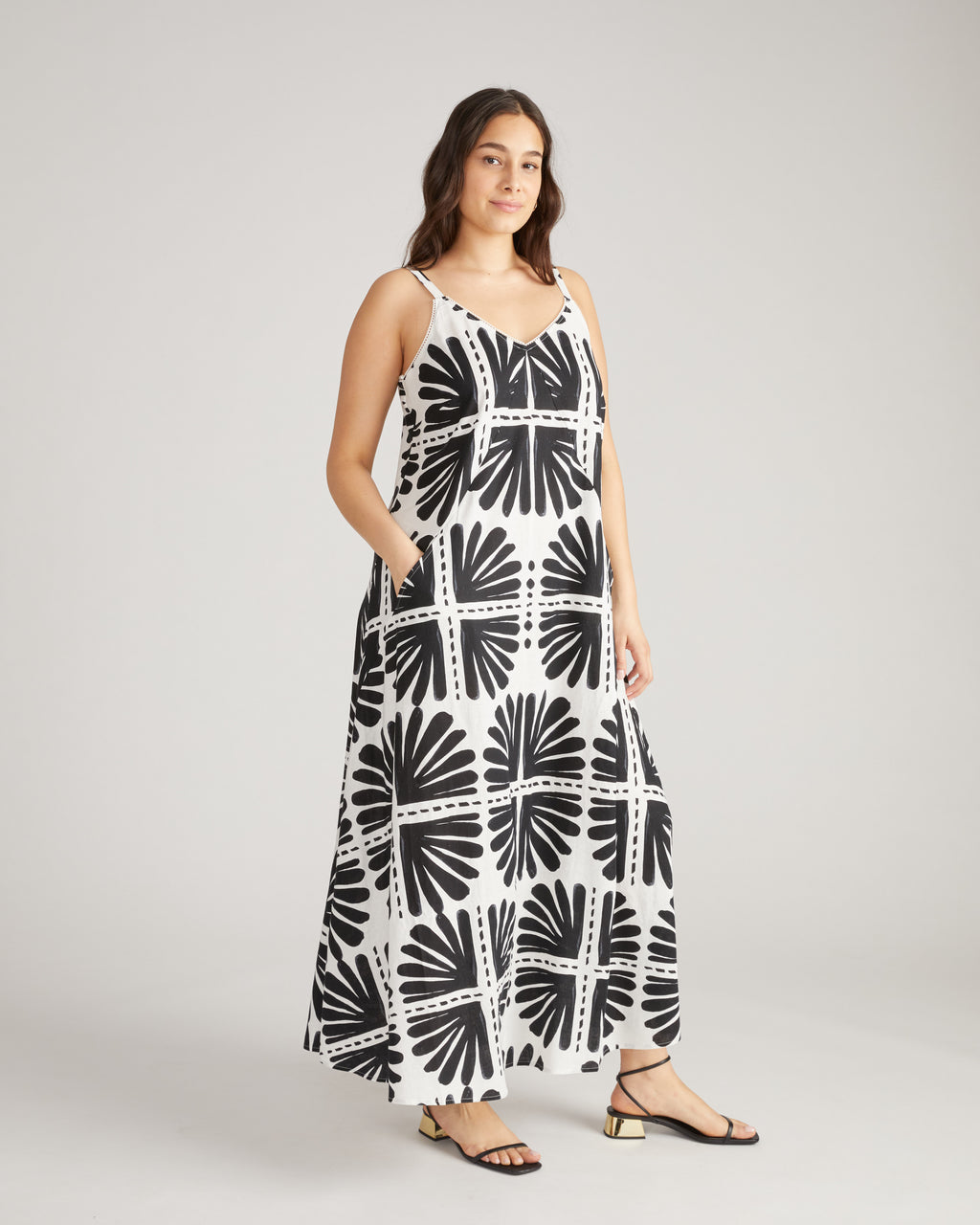 knee length dresses for ladies Kite Linen Dress