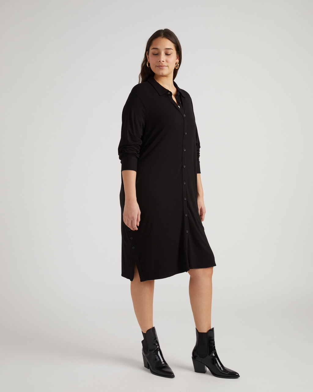 Marcie Liquid Jersey Dress - / Black- Size4XS - by Universal Standard Marcie Liquid Jersey Dress - / Black- Size4XS - by Universal Standard
