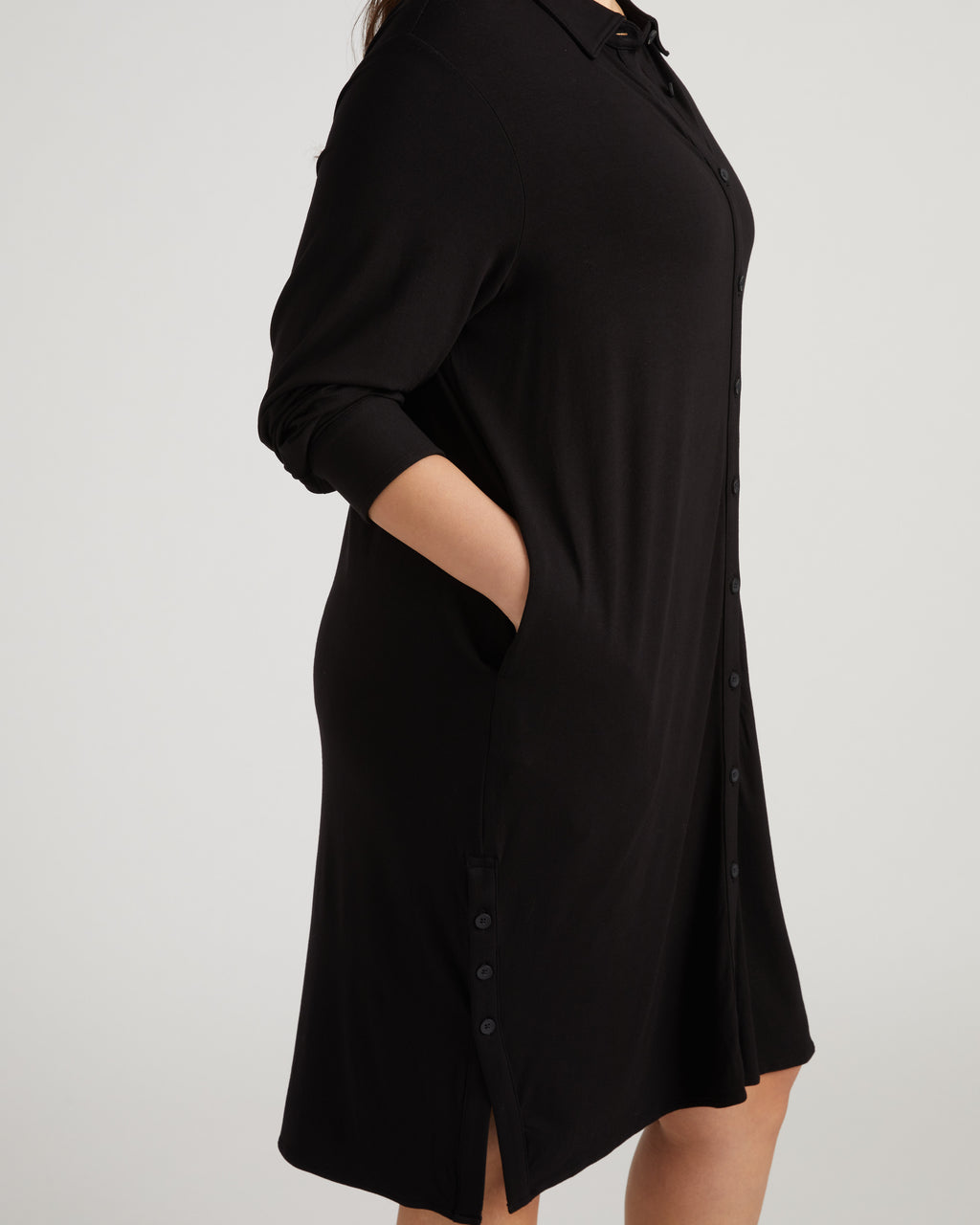 Marcie Liquid Jersey Dress - Black Universal Standard Marcie Liquid Jersey Dress - Black Universal Standard