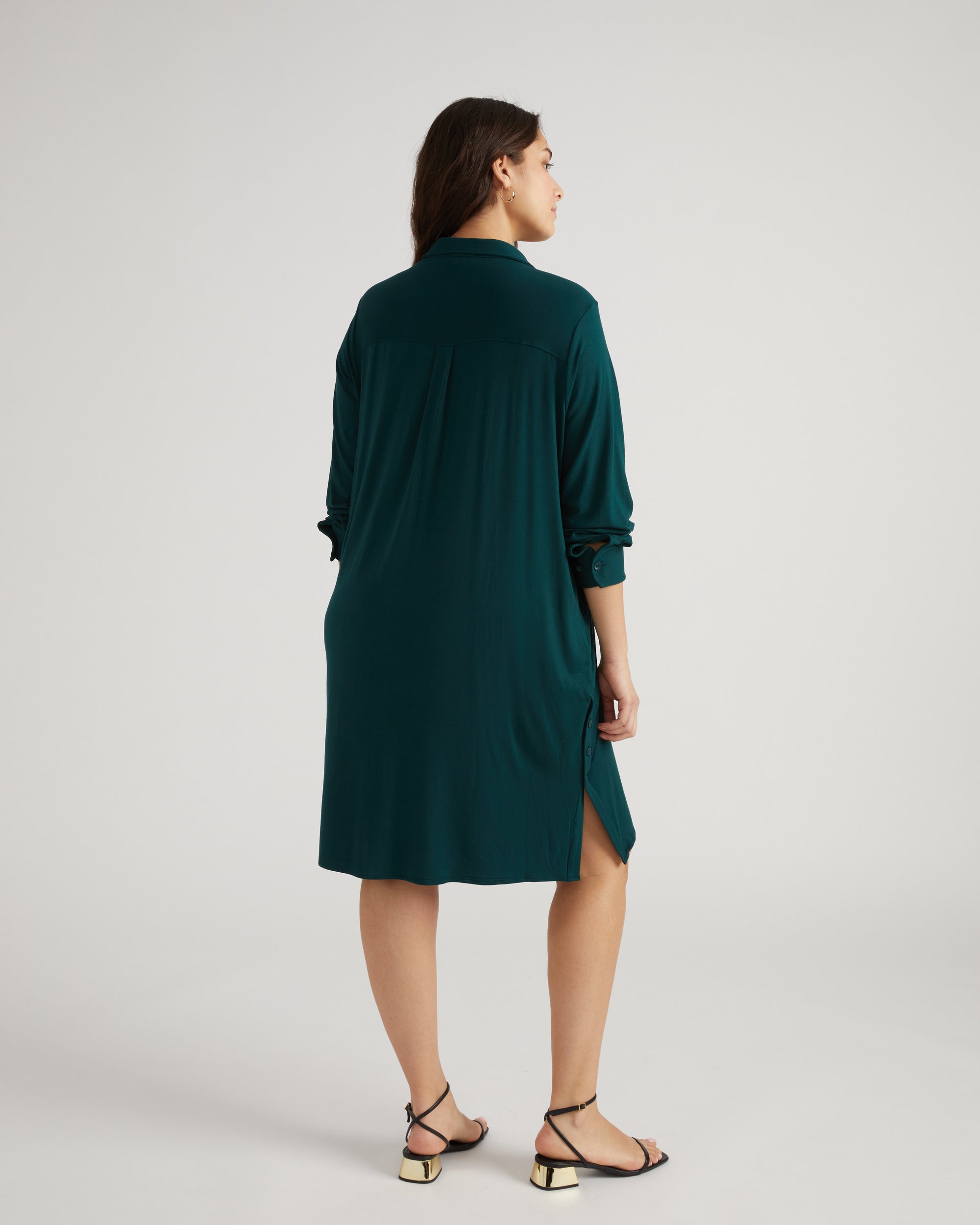 Marcie Liquid Jersey Dress - Forest Green | Plus Size & Straight Size Women's Fashion | Universal Standard