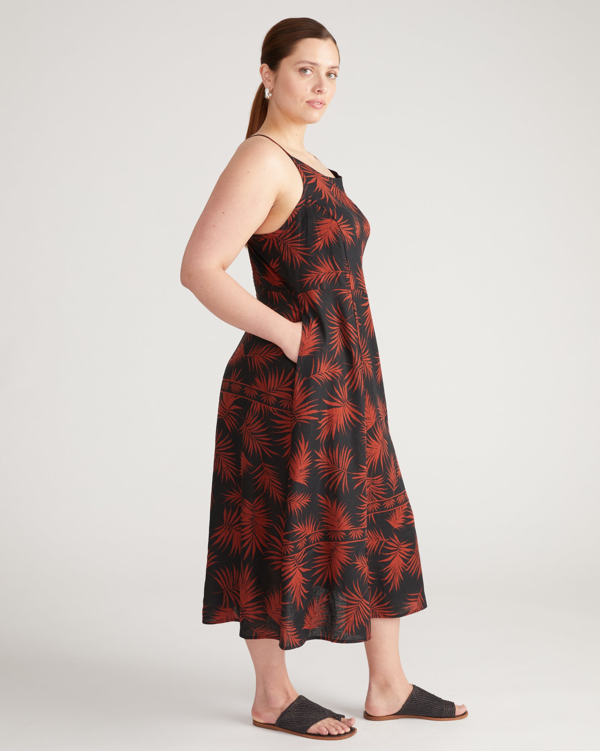 Kuki Linen Dress - Bohem Print