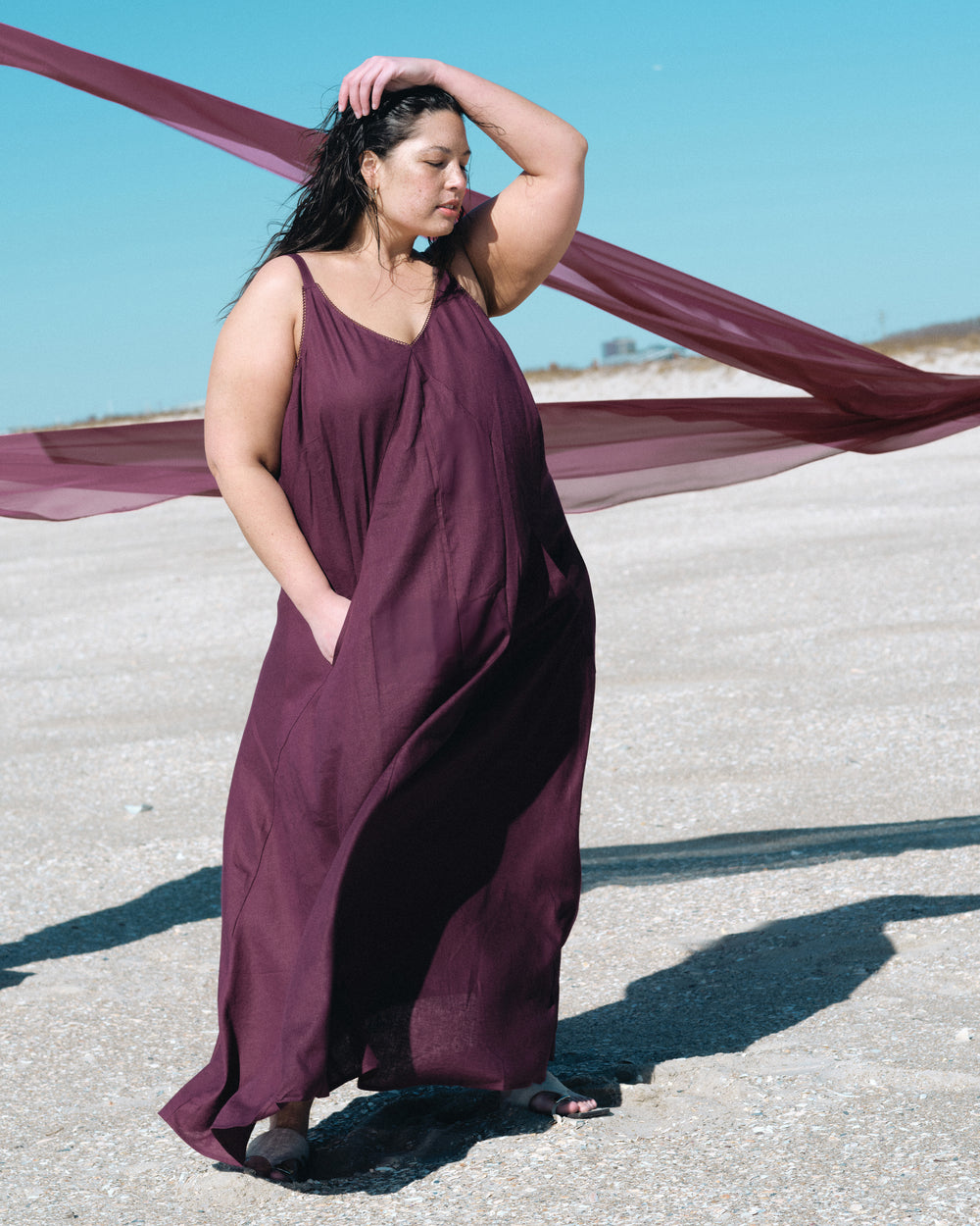 Kite Linen Dress - Acai