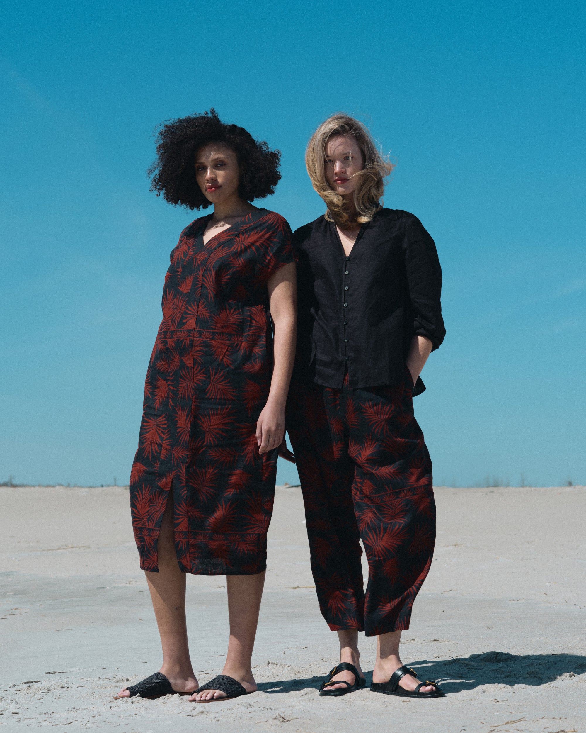 Cabana Linen Kaftan - Bohem Print