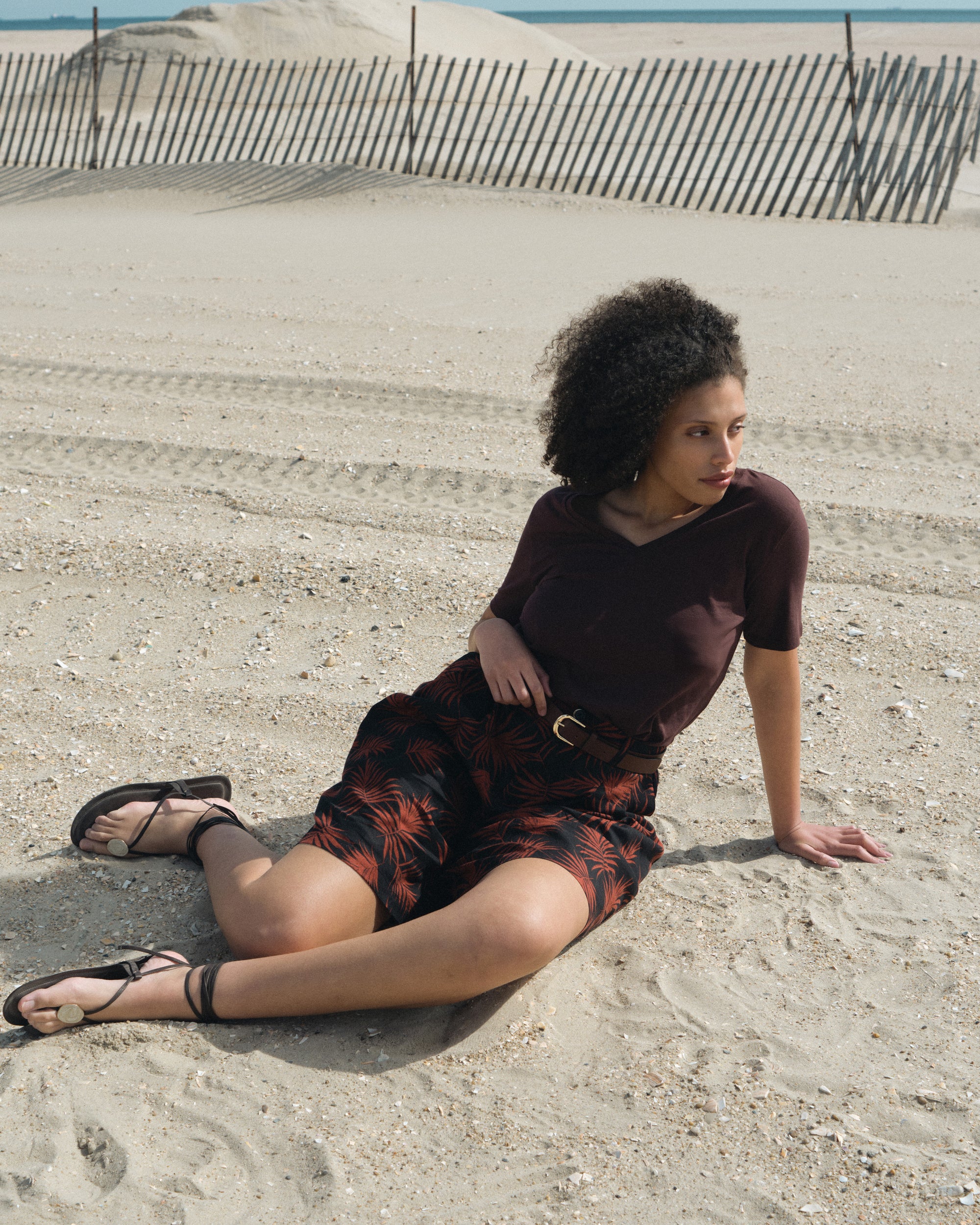 Seaport Tailored Linen Short - Bohem Print