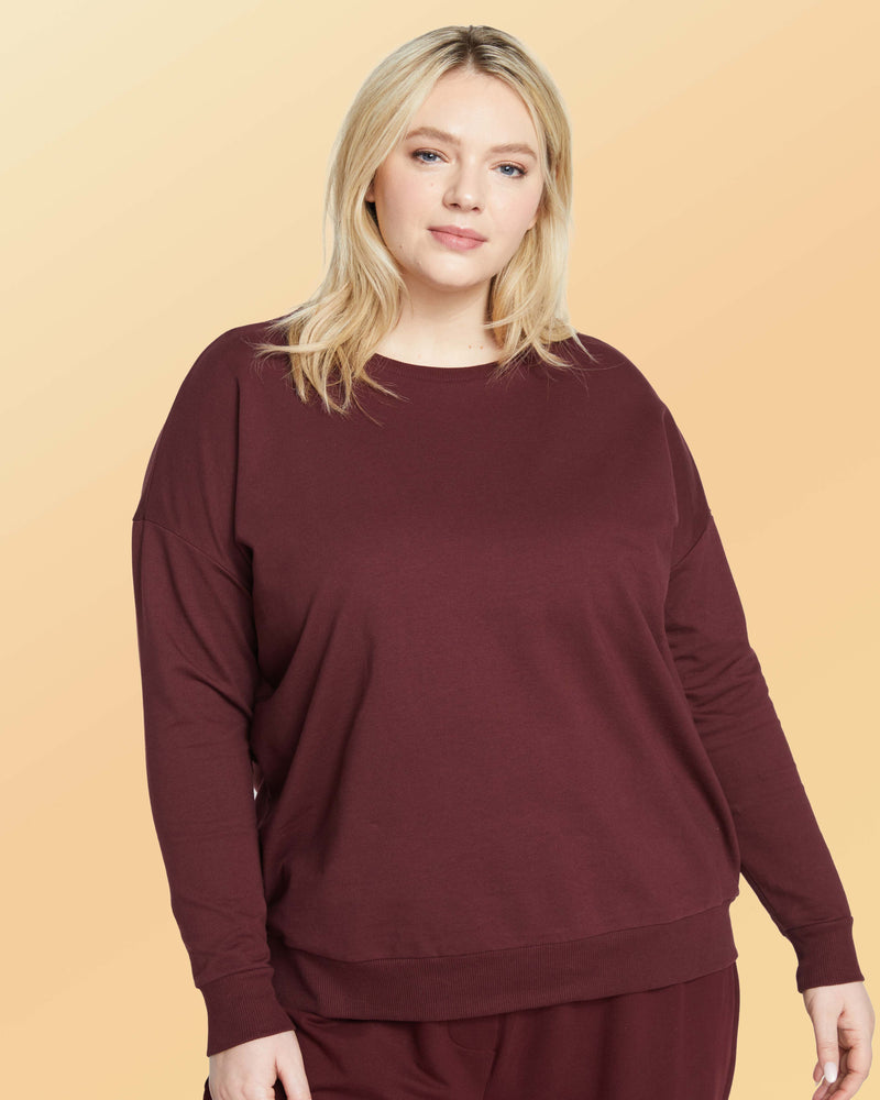 Lauren Classic Sweatshirt - Black Cherry | Plus Size & Straight Size Women's Fashion | Universal Standard