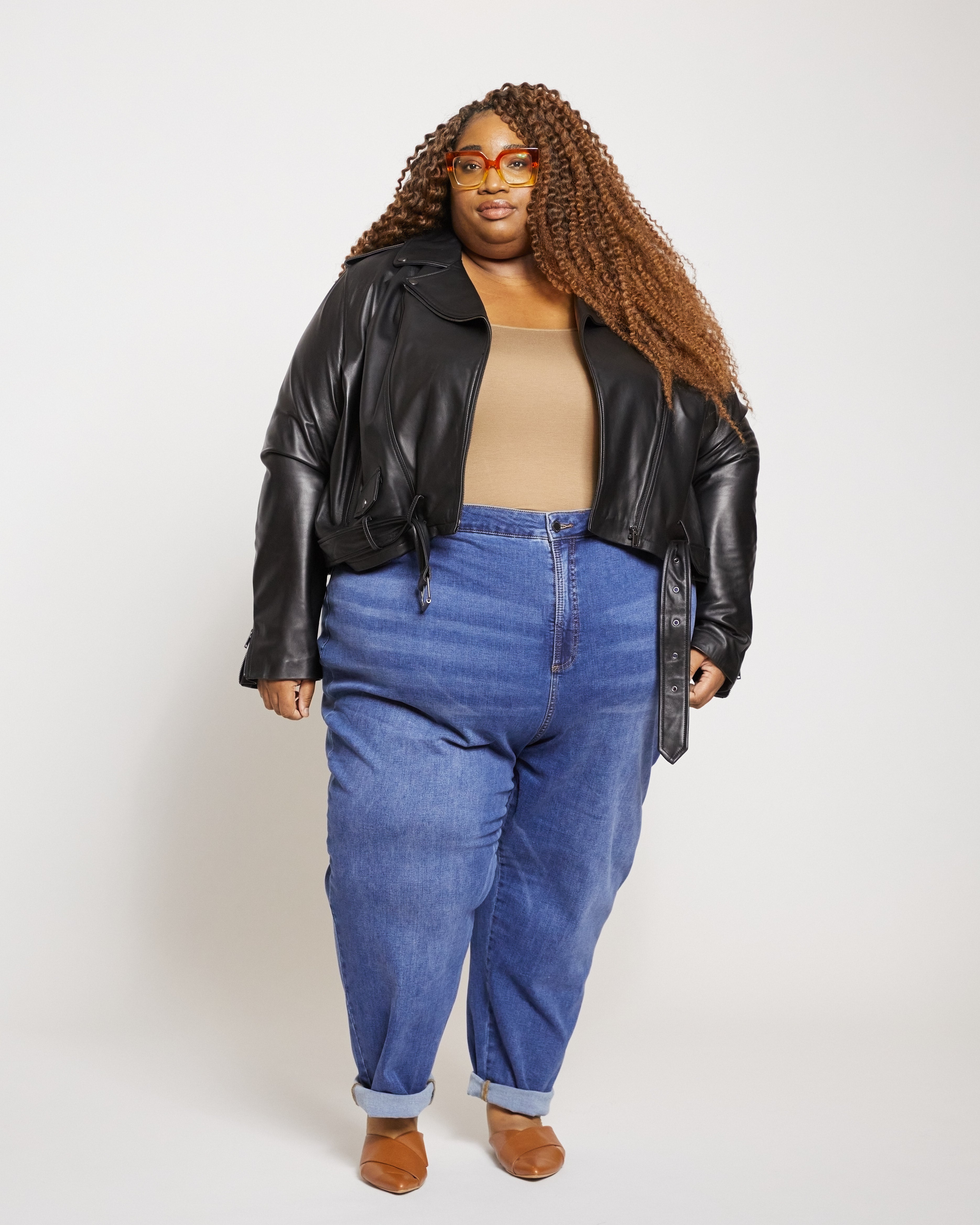 Leeron Leather Moto Jacket - Chili Chocolate – Universal Standard