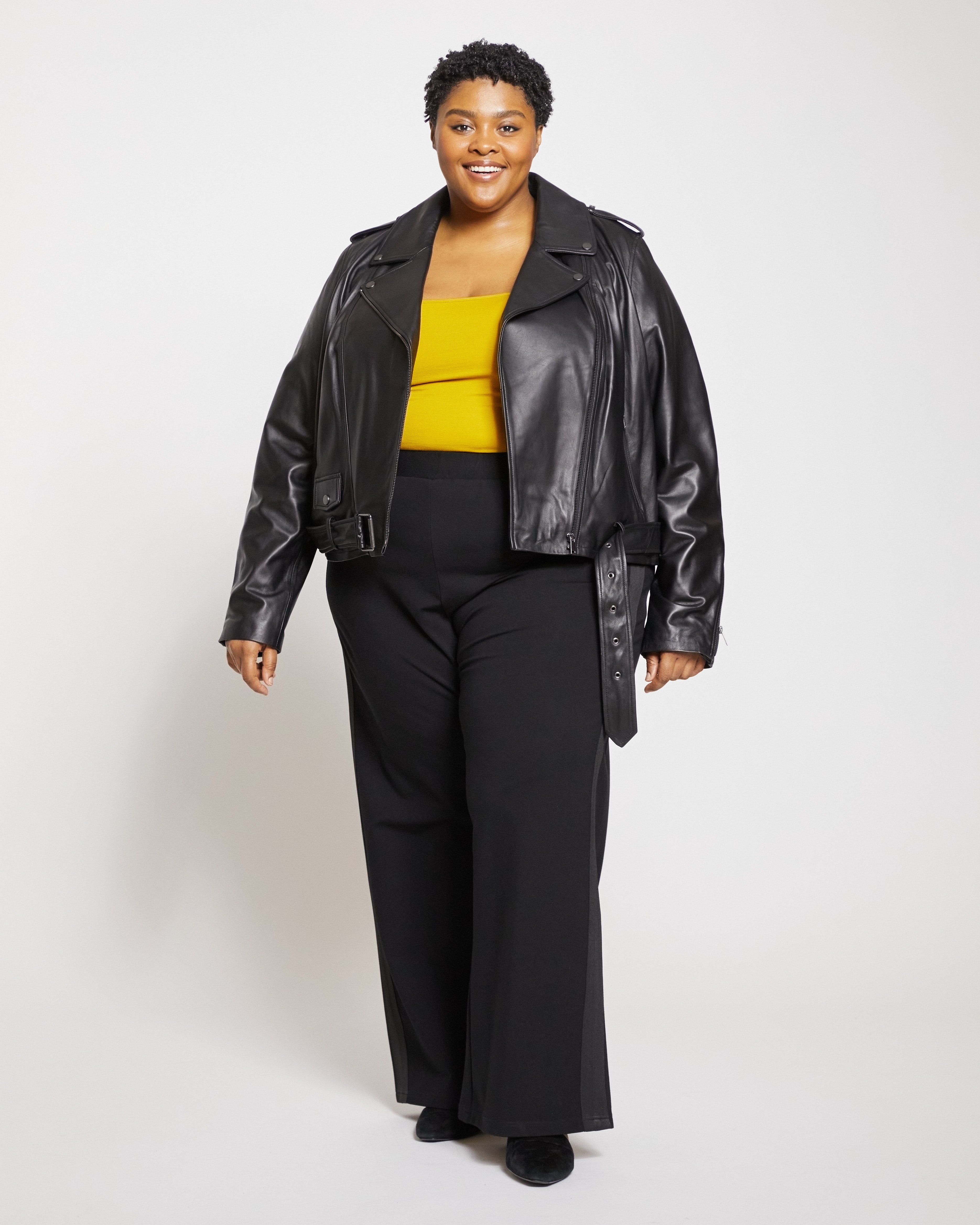 Leeron Leather Moto Jacket - Chili Chocolate – Universal Standard