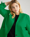 Lennox Collarless Ponte Blazer - Vivid Green
