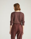 Light-As-Air Long Sleeve V Neck Tee - Brulee