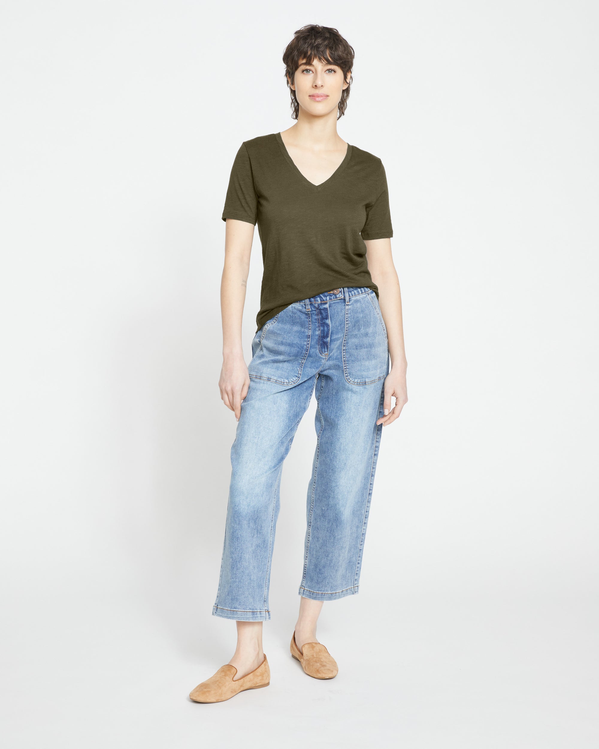 Light-As-Air V Rex - Nori | Plus Size & Straight Size Women's Fashion | Universal Standard