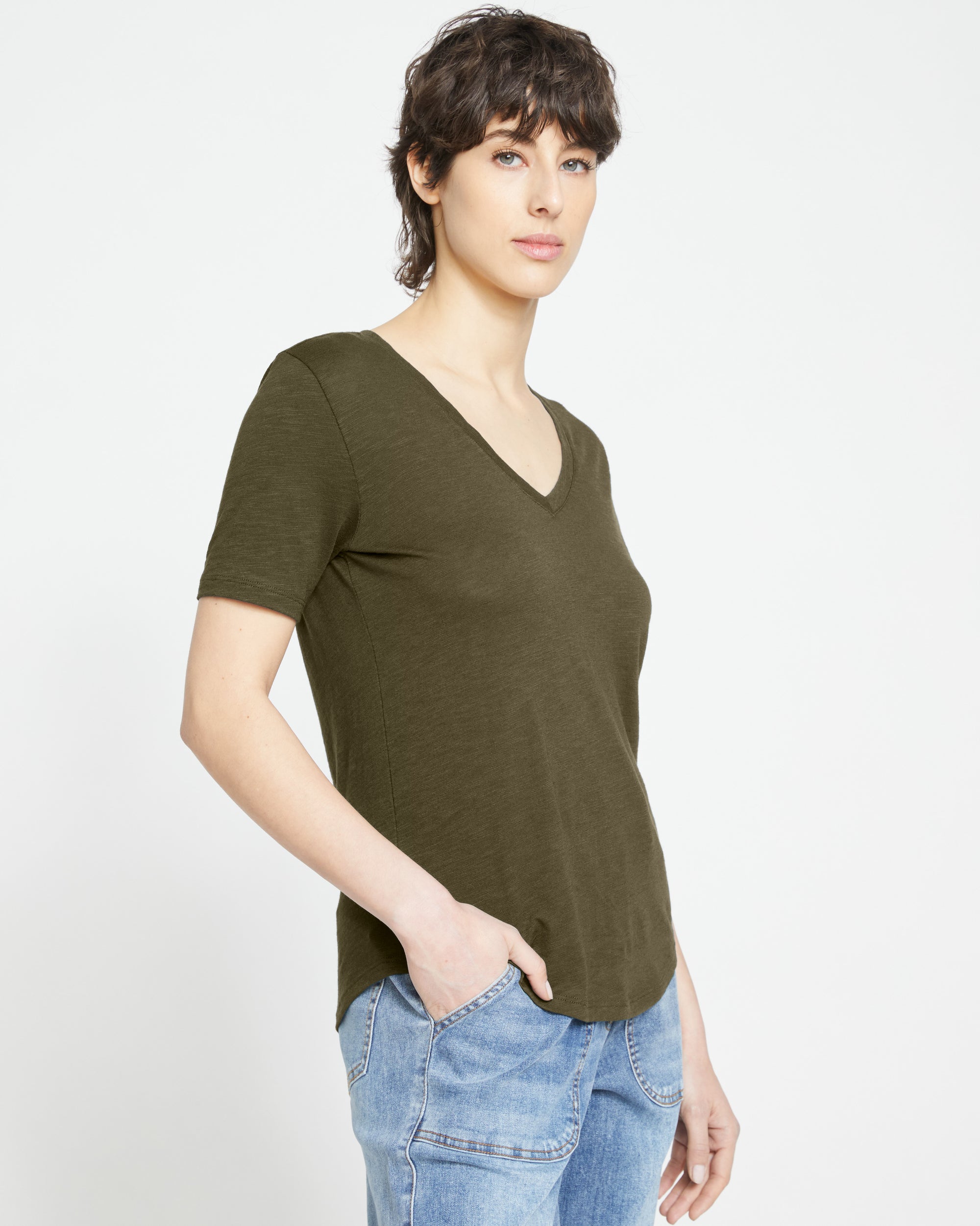 Light-As-Air V Rex - Nori | Plus Size & Straight Size Women's Fashion | Universal Standard