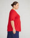Lily Liquid Jersey Crew Neck Stovepipe Tee - New York Red