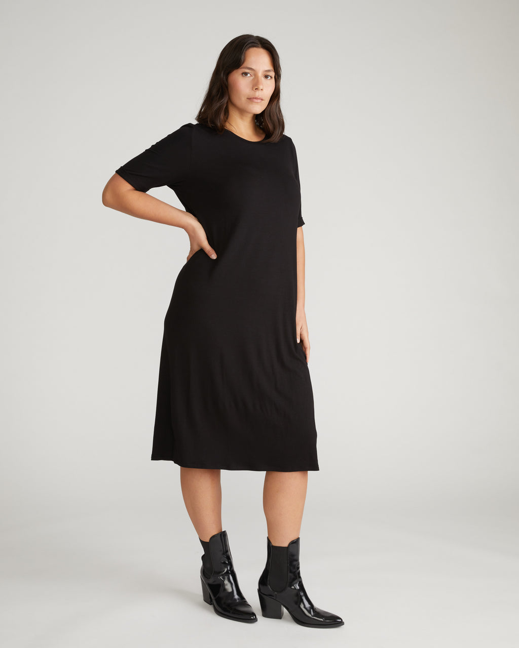Lily Liquid Jersey Dress - / Black- SizeL - by Universal Standard Lily Liquid Jersey Dress - / Black- SizeL - by Universal Standard