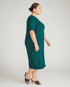Lily Liquid Jersey Dress - Forest Green