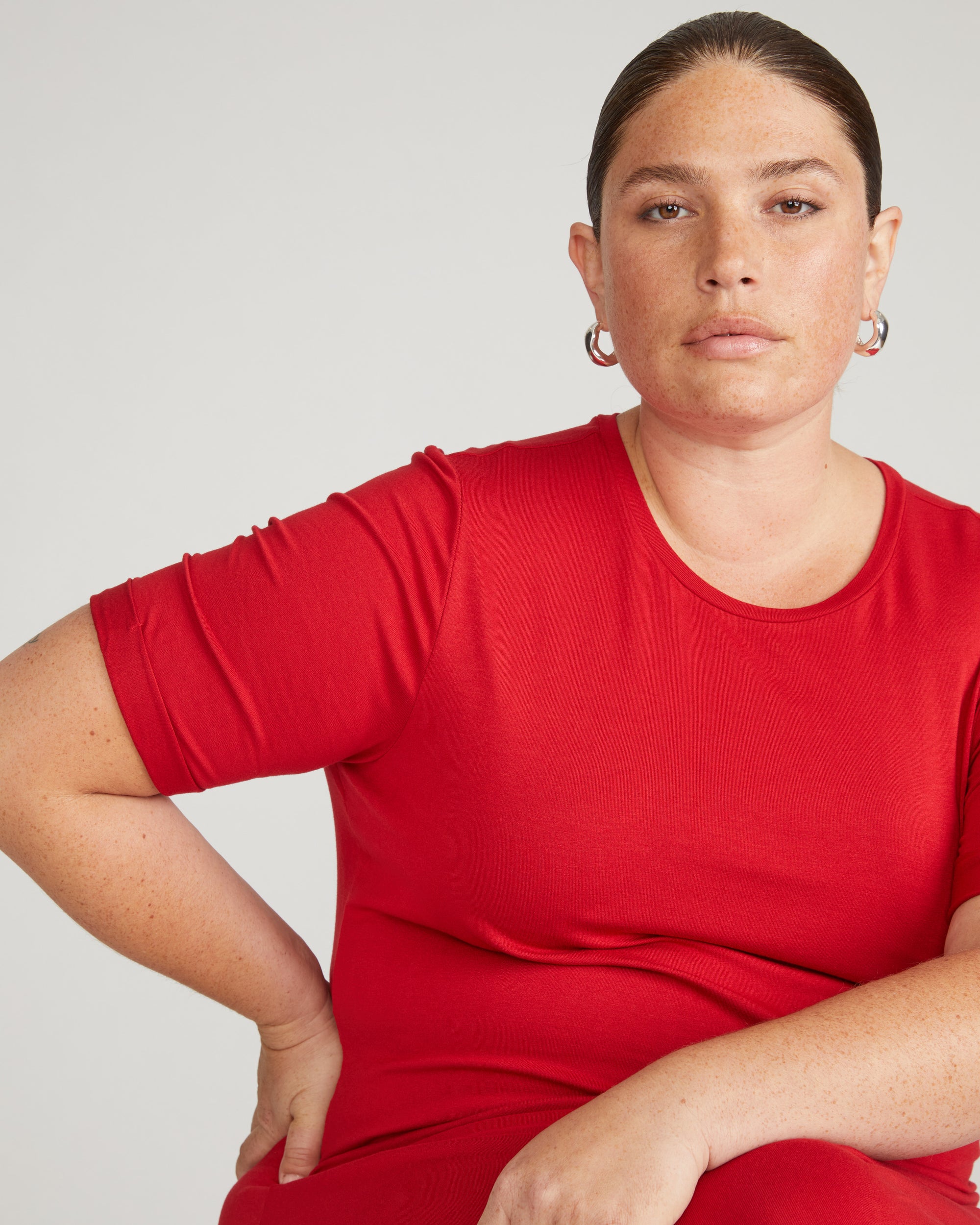 Lily Liquid Jersey Dress - New York Red | Plus Size & Straight Size Women's Fashion | Universal Standard