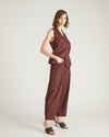 Lou Barrel Leg Linen Pants - Brulee