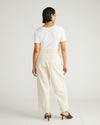 Lou Barrel Leg Linen Pants - Ecru