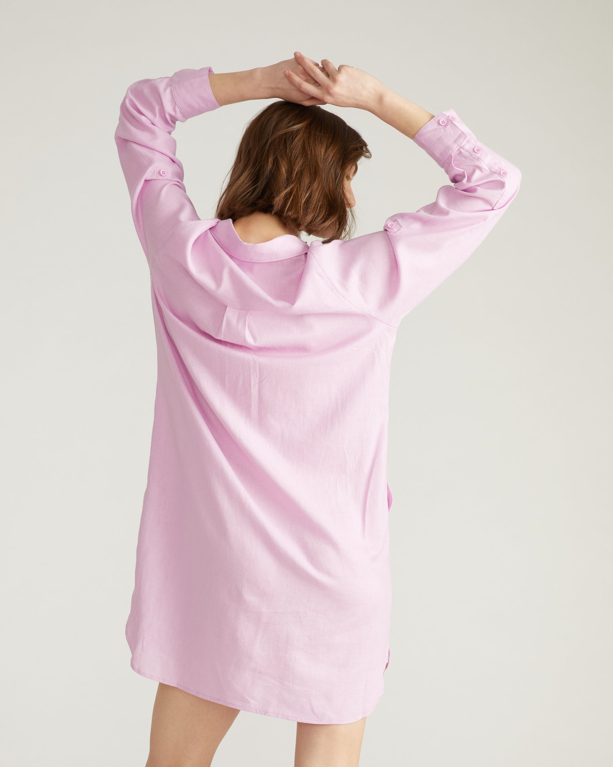 Linen Rubicon Shirtdress - Lilac