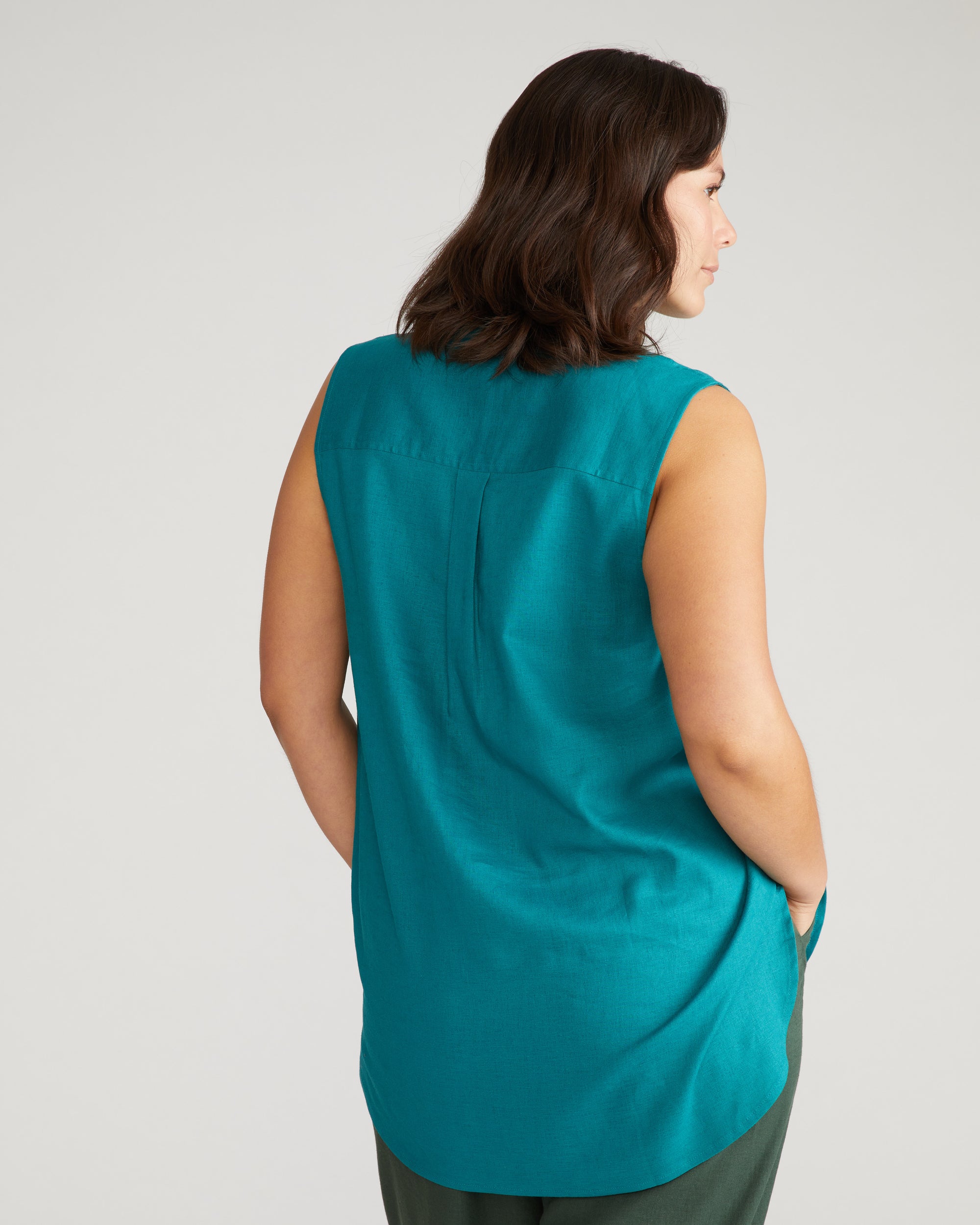 Cameo Linen Tunic - Aurora