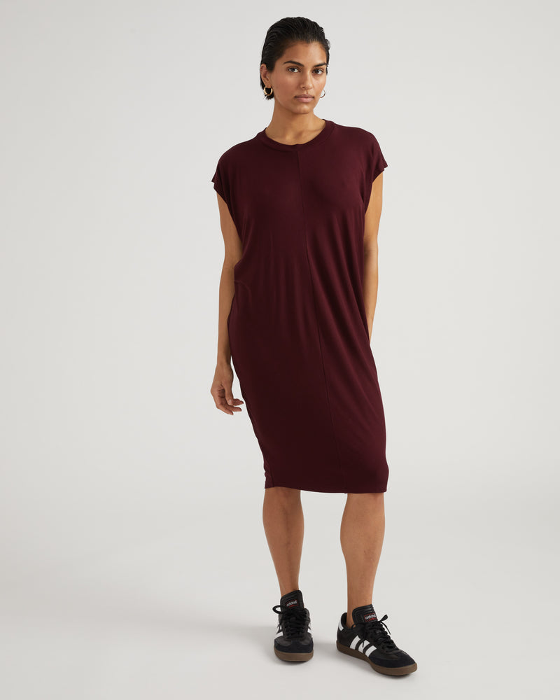 Carrea Relaxed Dress - Black Cherry