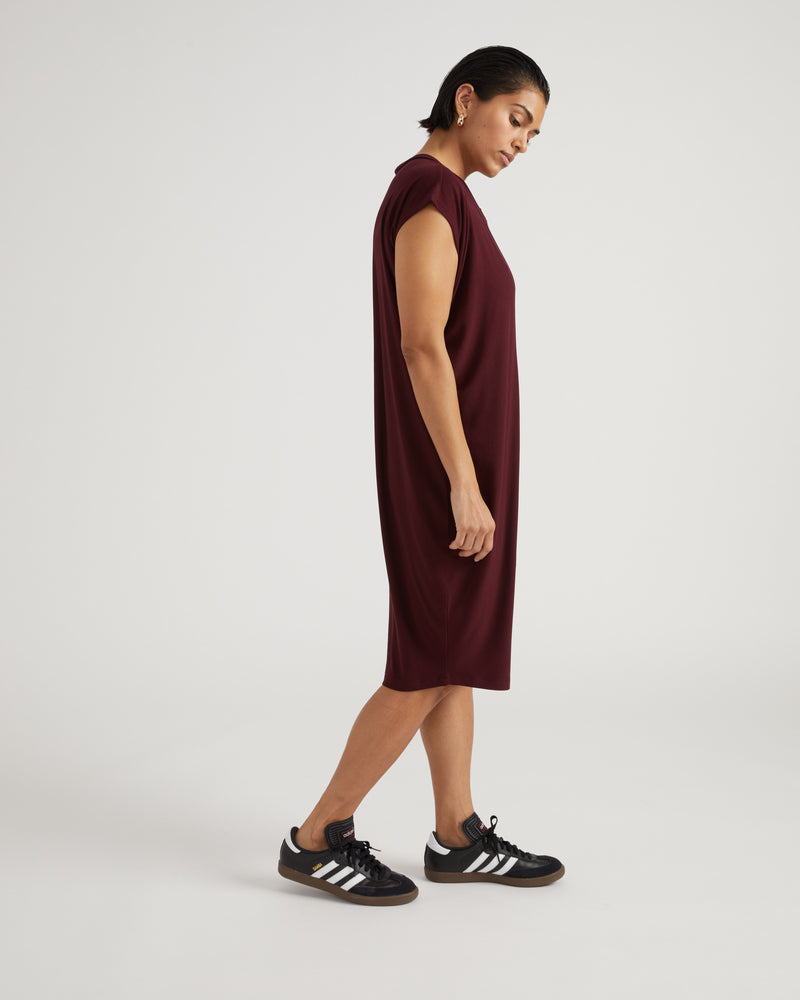 Carrea Relaxed Dress - Black Cherry