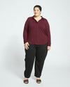 Elbe Popover Liquid Jersey Shirt Classic Fit - Black Cherry