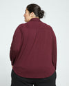Elbe Popover Liquid Jersey Shirt Classic Fit - Black Cherry