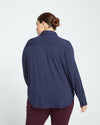 Elbe Popover Liquid Jersey Shirt Classic Fit - Midnight | Plus Size & Straight Size Women's Fashion | Universal Standard