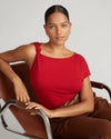 Estella Liquid Jersey Knot Tank - New York Red