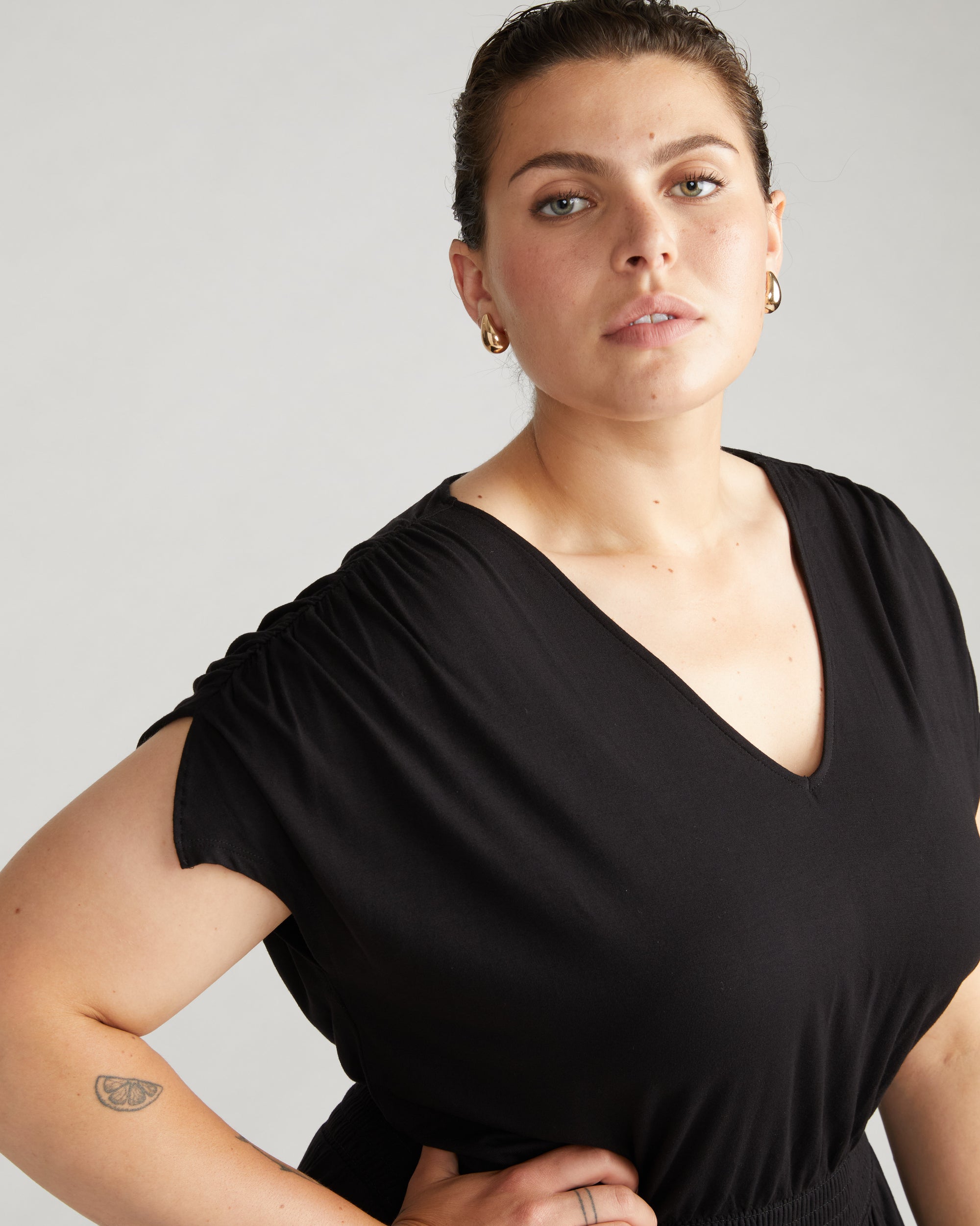 jersey dress women Minetta Liquid Jersey Dress - / Black- Size3XS