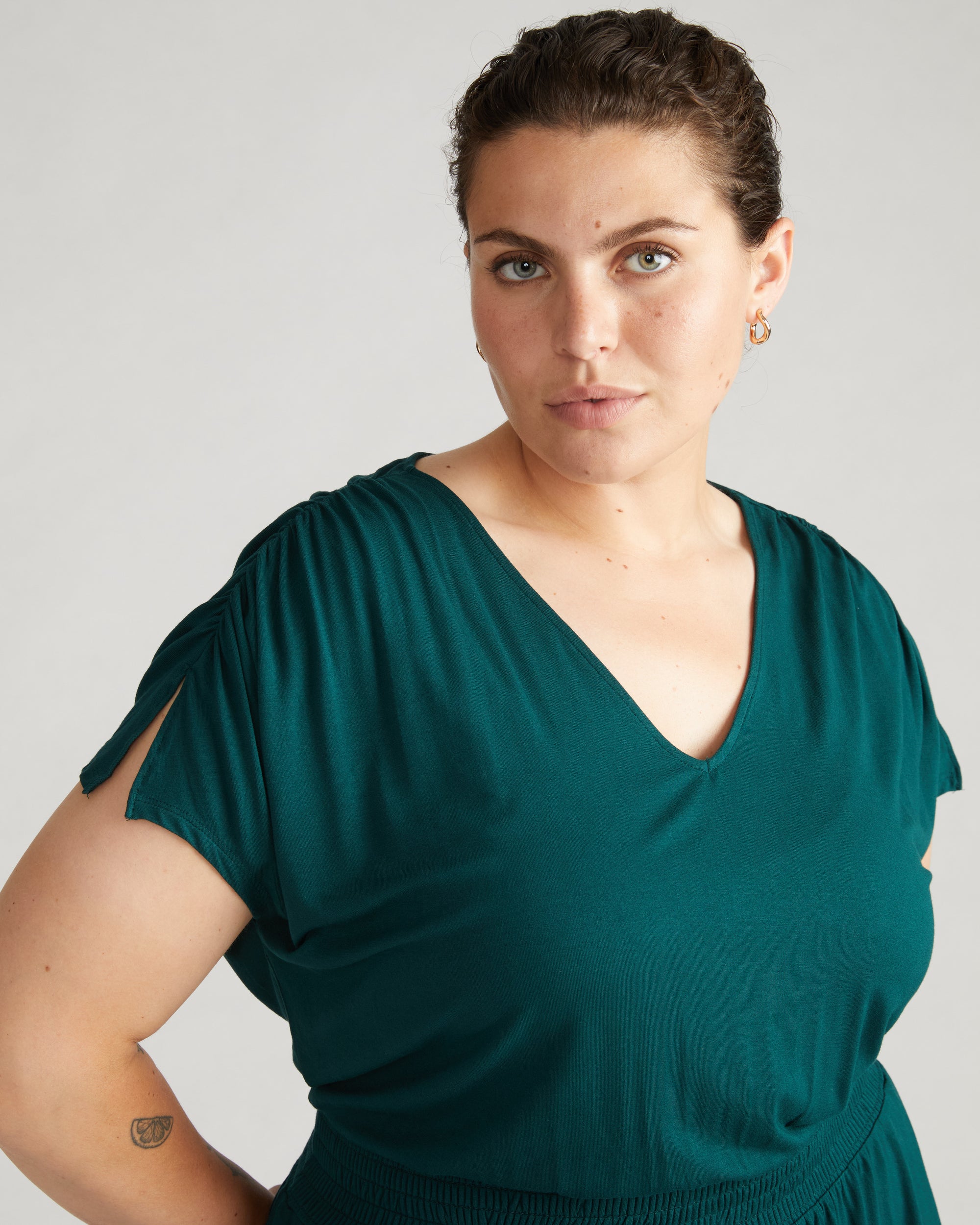 Minetta Liquid Jersey Dress - Forest Green | Plus Size & Straight Size Women's Fashion | Universal Standard