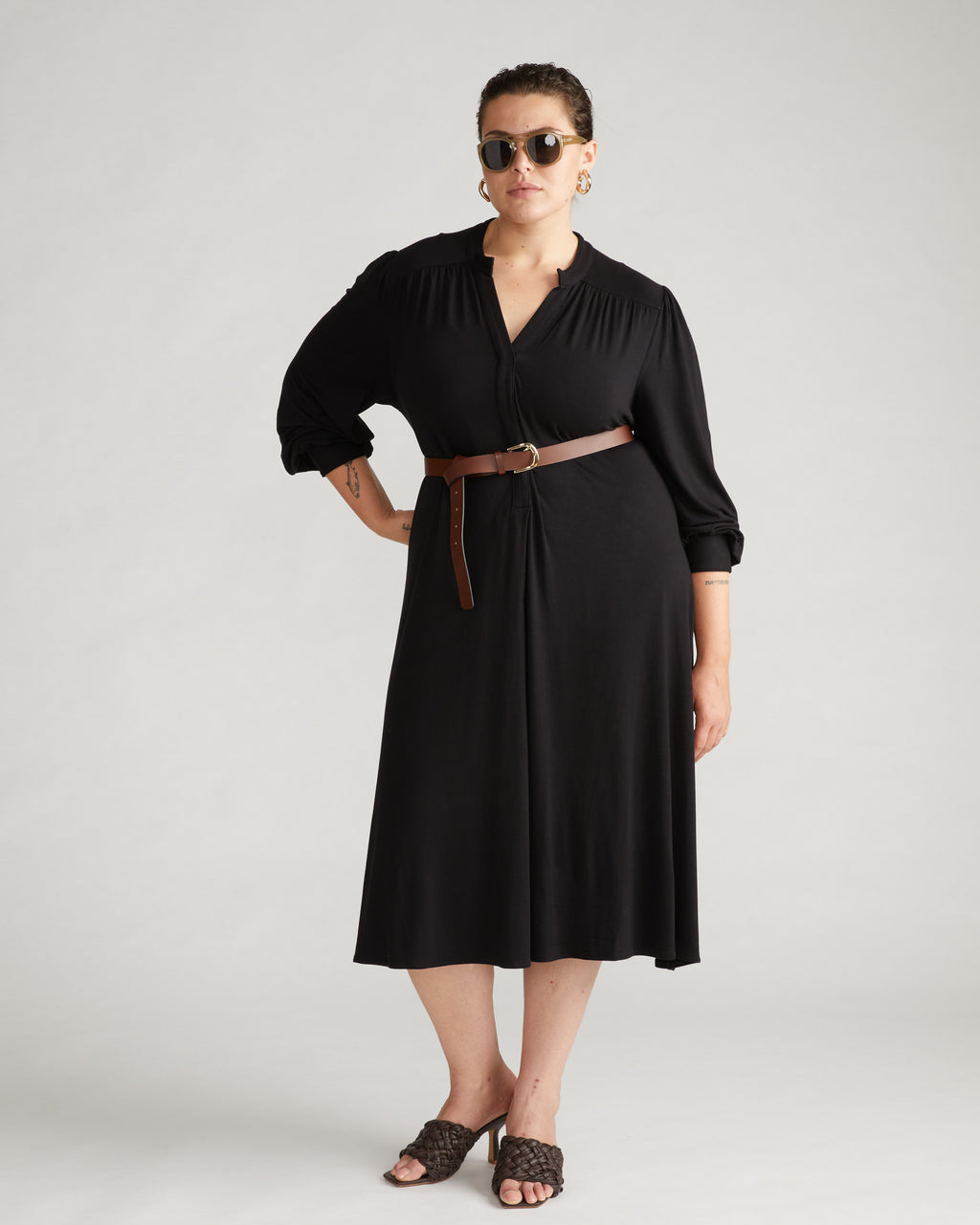 knee length dresses for ladies Emma Shirt Dress - Linen main image 0