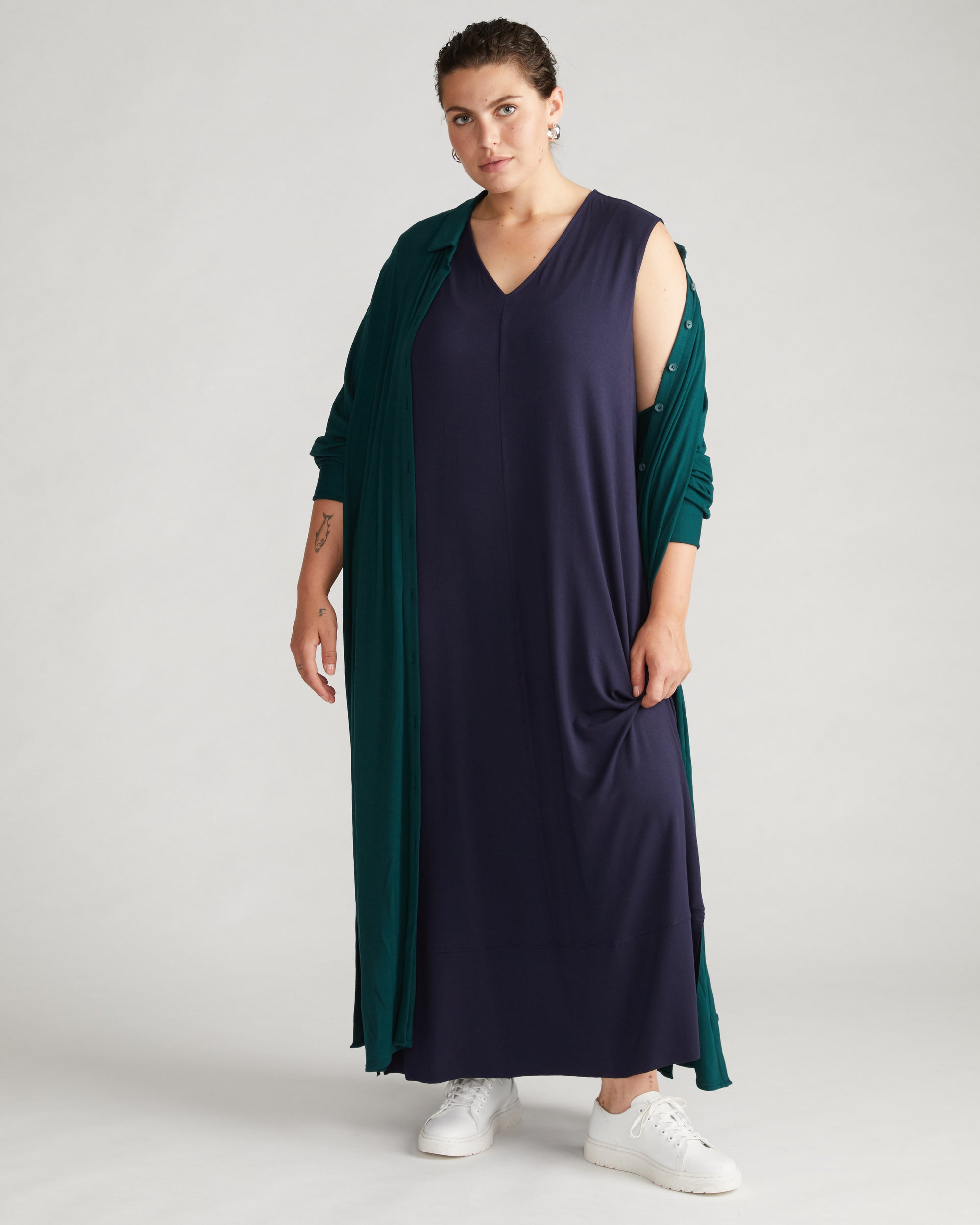 liquid jersey dress Minetta Liquid Jersey Dress - / Black- Size3XS