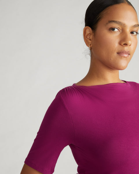 Louise Short Sleeve Liquid Jersey Top - Rothko Purple – Universal