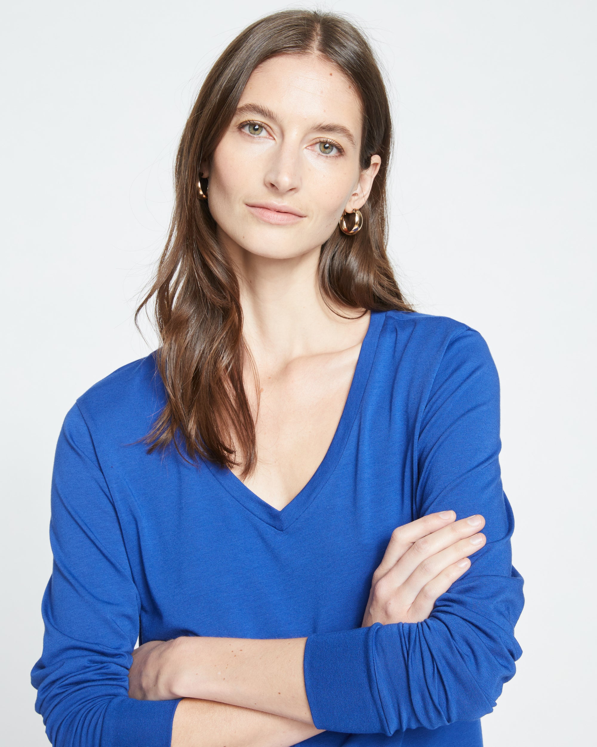 Long Sleeve V Rex - Lapis