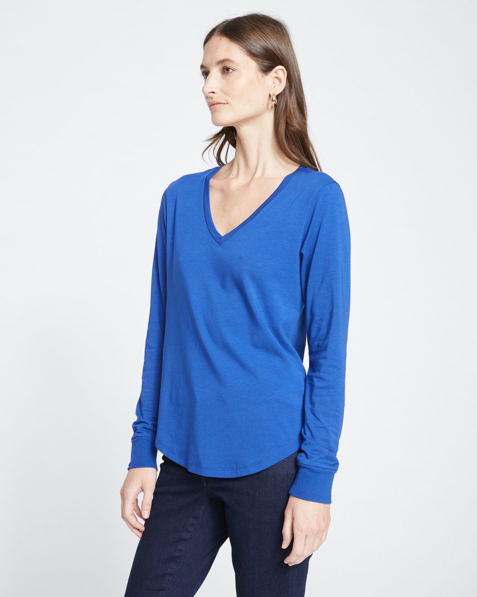 Long Sleeve V Rex - Lapis