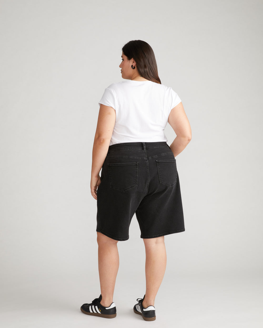 Lou Loose Fit Denim Shorts - Broken Black