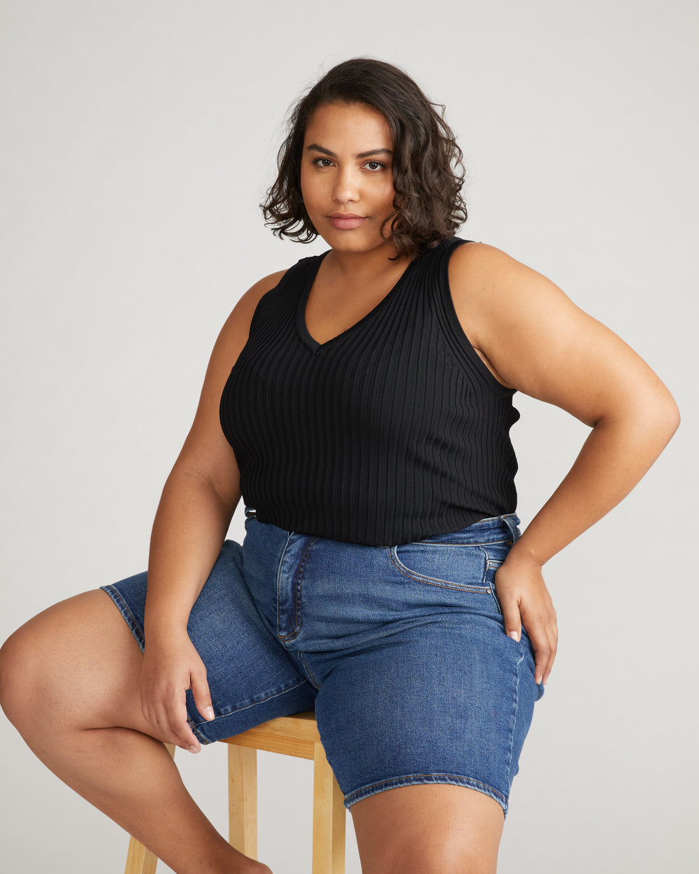 Lou Loose Fit Denim Shorts - Union City Blue